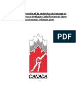 Mesures de prevention et de protection de Patinage de vitesse Canada en cas de chute – Spécifications et lignes directrices pour la longue piste