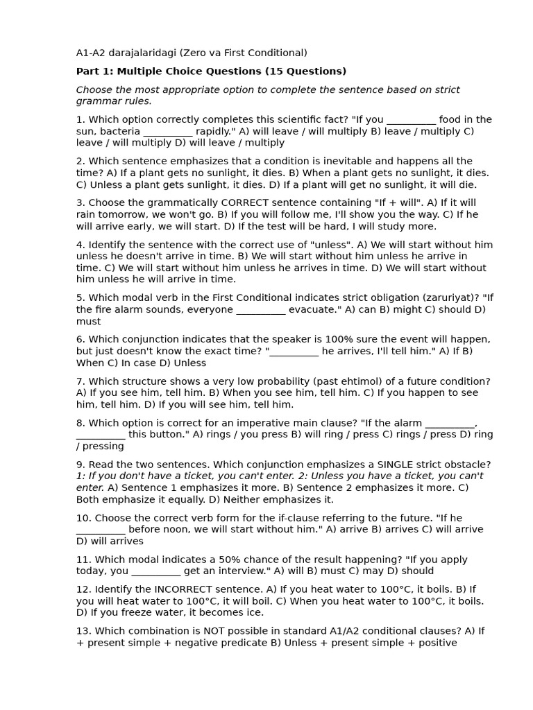 Conditionals Tasks Level Up | PDF | Linguistics | Grammar