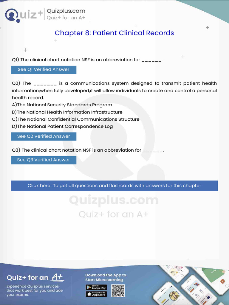 The Clinical Chart Notation NSF Is An Abbreviation For | PDF