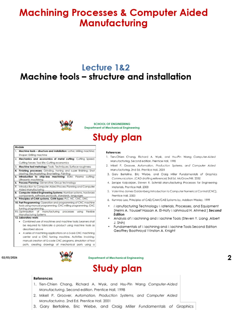 Machine Tools - Structure and Installation-Updated | PDF | Machining ...