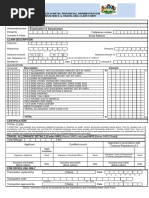 KZN Subsistence & Travelling Claim Form | PDF
