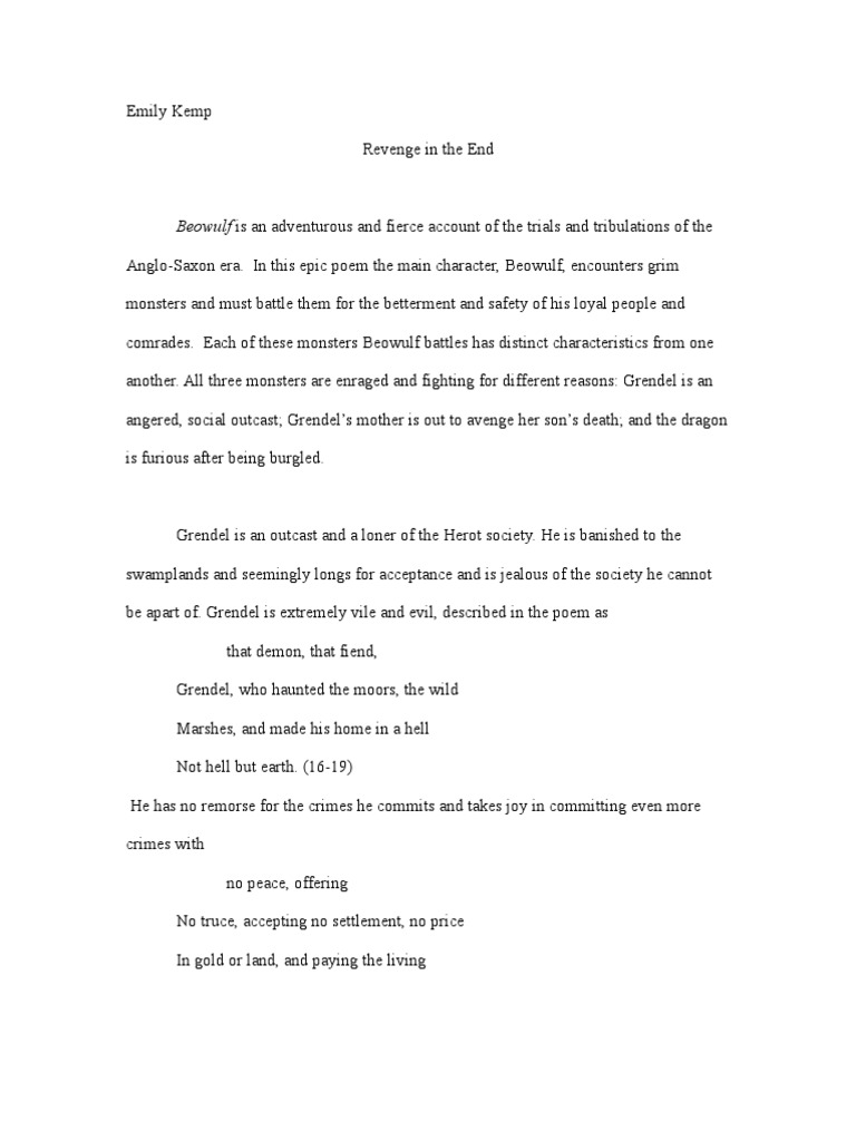 Beowulf introduction essay image