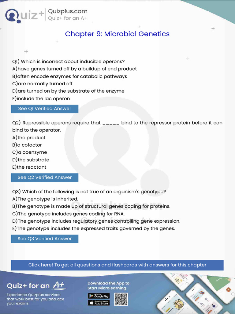 Which Is Incorrect About Inducible Operons | PDF | Operon | Bacteria