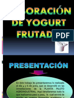 Elaboracion e Yogur Frutado