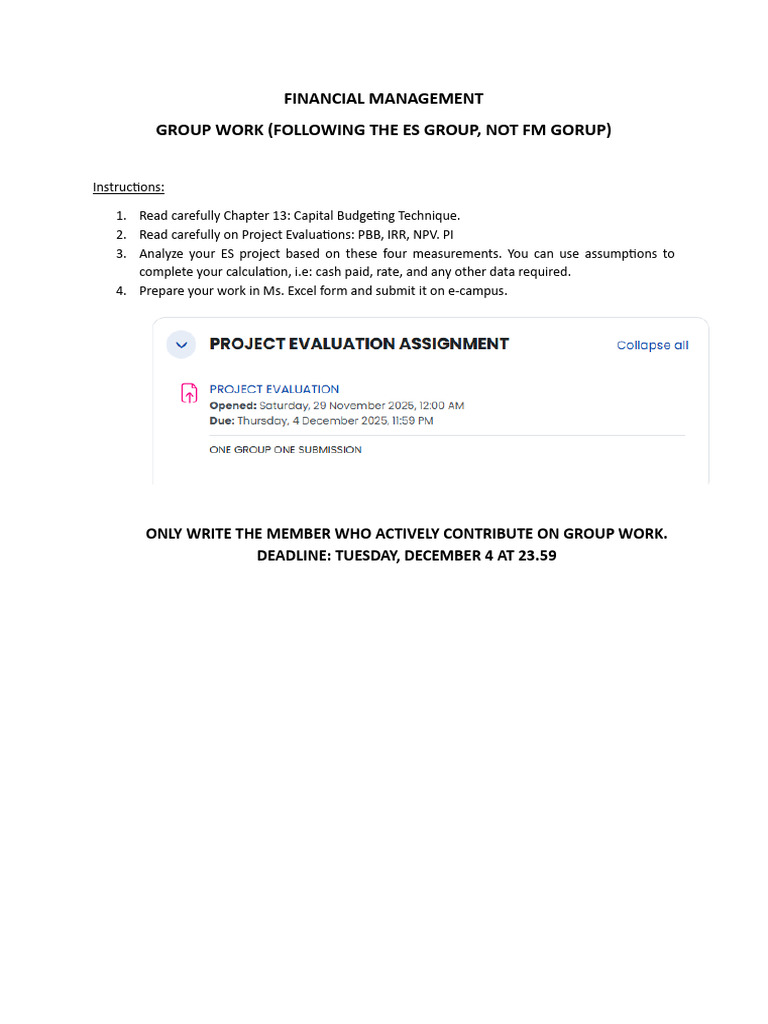 FM Assignment 2 - Group Work | PDF
