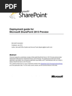 Deployment Guide For SharePoint 2013 Preview