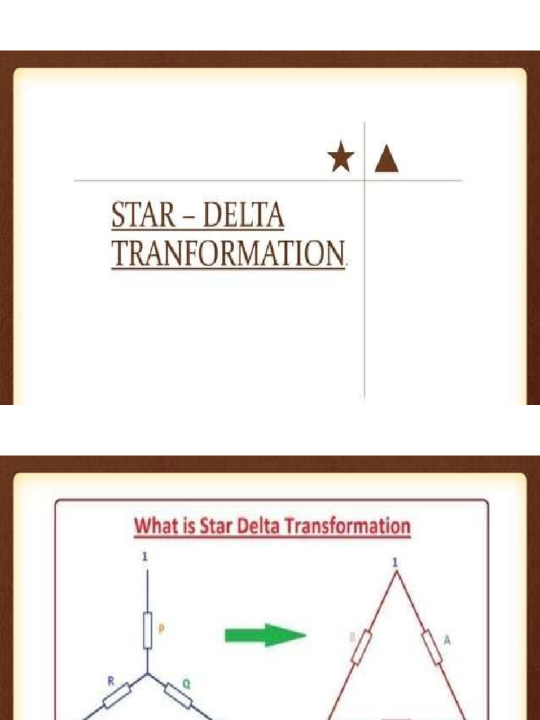 Star Delta Conversion | PDF