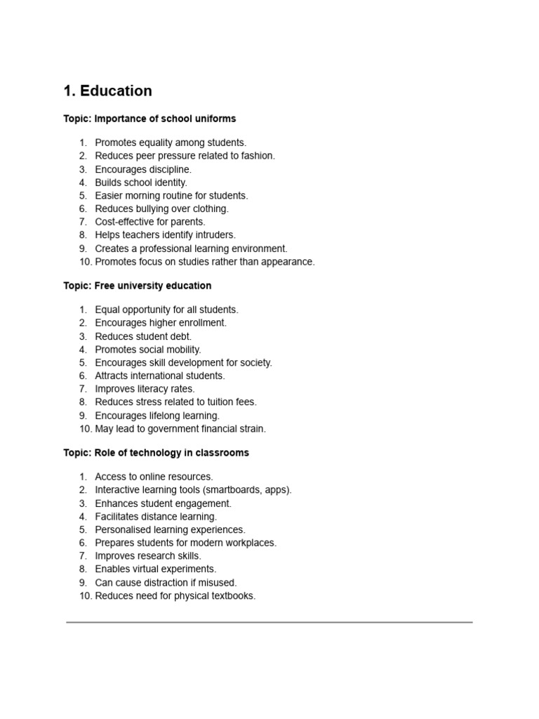 Writing Ideas List - TR | PDF | Preventive Healthcare | Economies