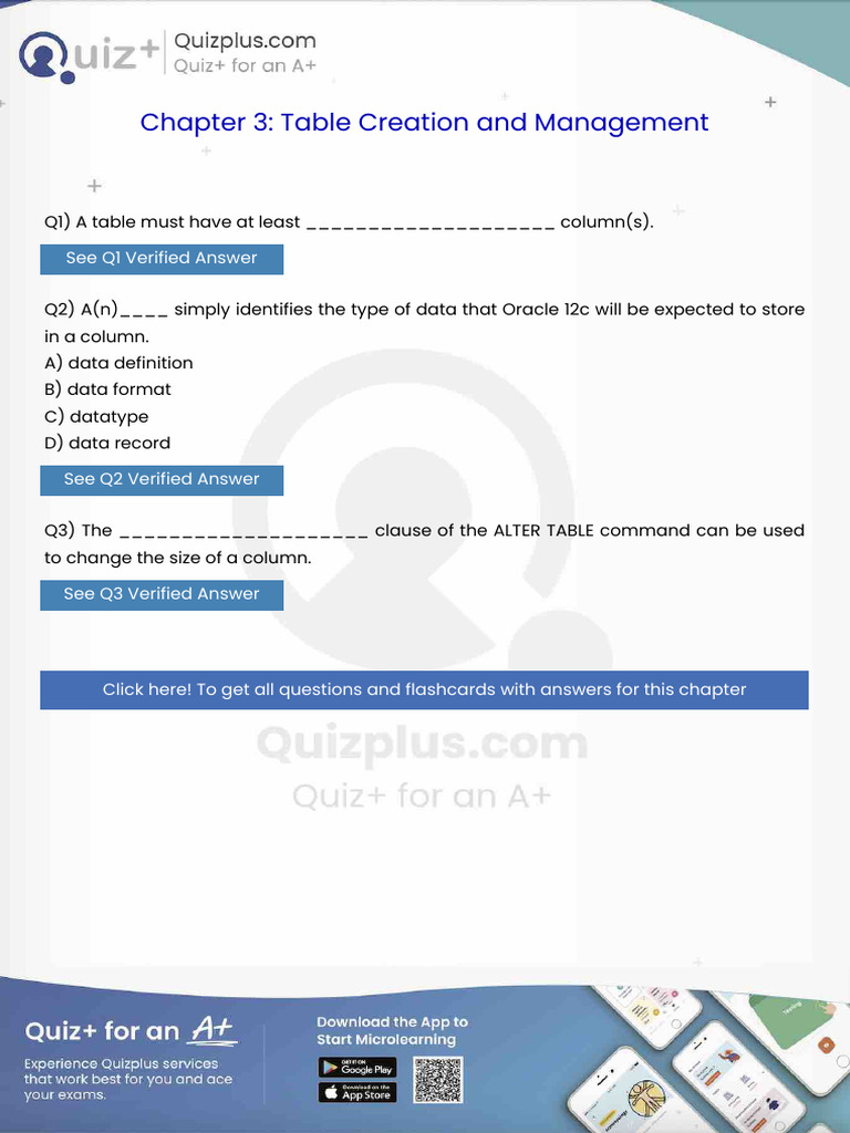 A Table Must Have at Least Columns | PDF | Data Management | Data ...