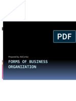 Forms of Business Organization