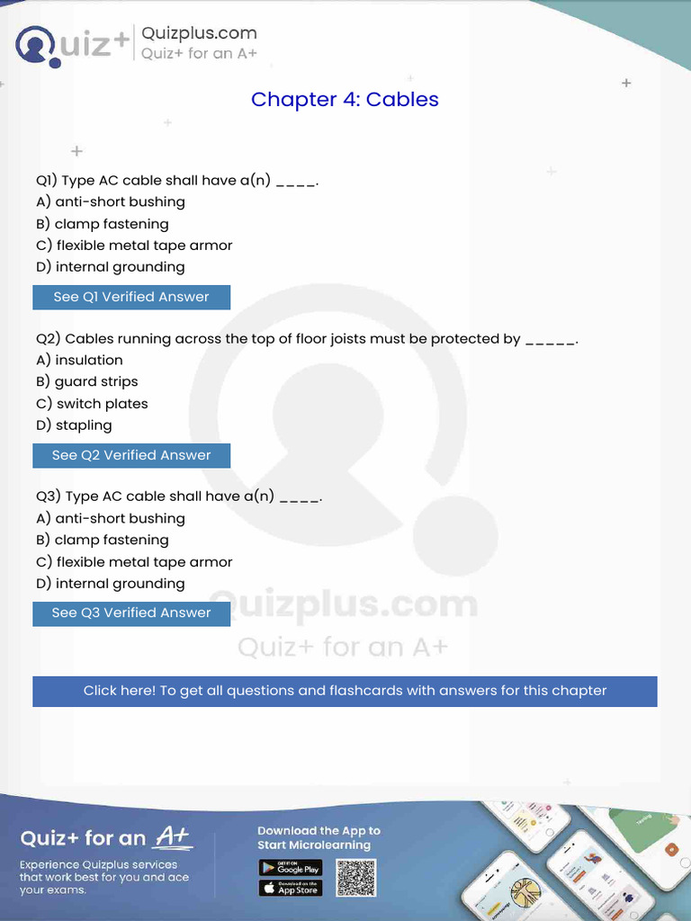 Type Ac Cable Shall Have An A Antishort Bushingb Clamp Fasteningc ...