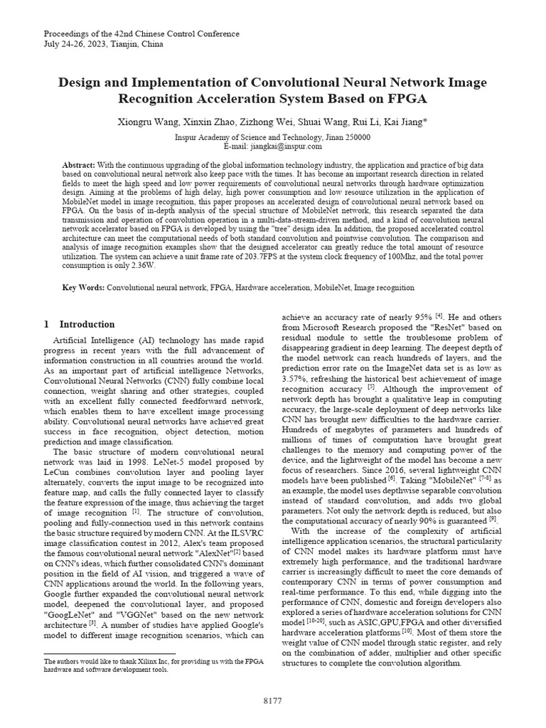 Design and Implementation of Convolutional Neural Network Image ...