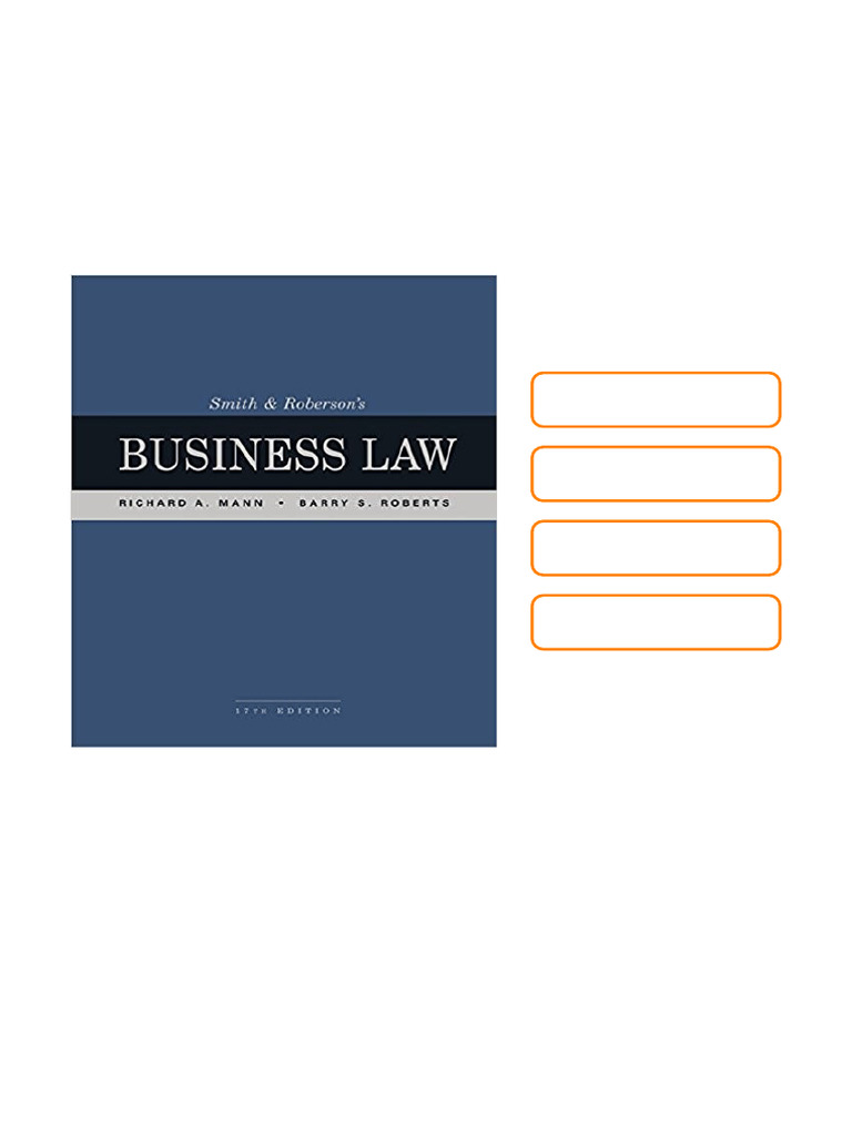 (Ebook PDF) Smith and Roberson'S Business Law 17Th Edition: Ebookrose Com/?P 2356 | PDF | Amazon ...