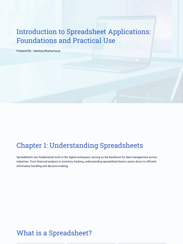 Electronic Spreadsheet Notes Class IX IT Compressed | PDF | Spreadsheet ...