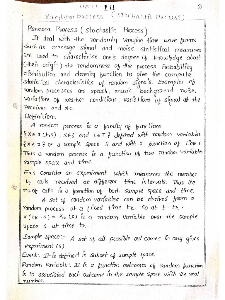 Unit 3 Random Process | PDF