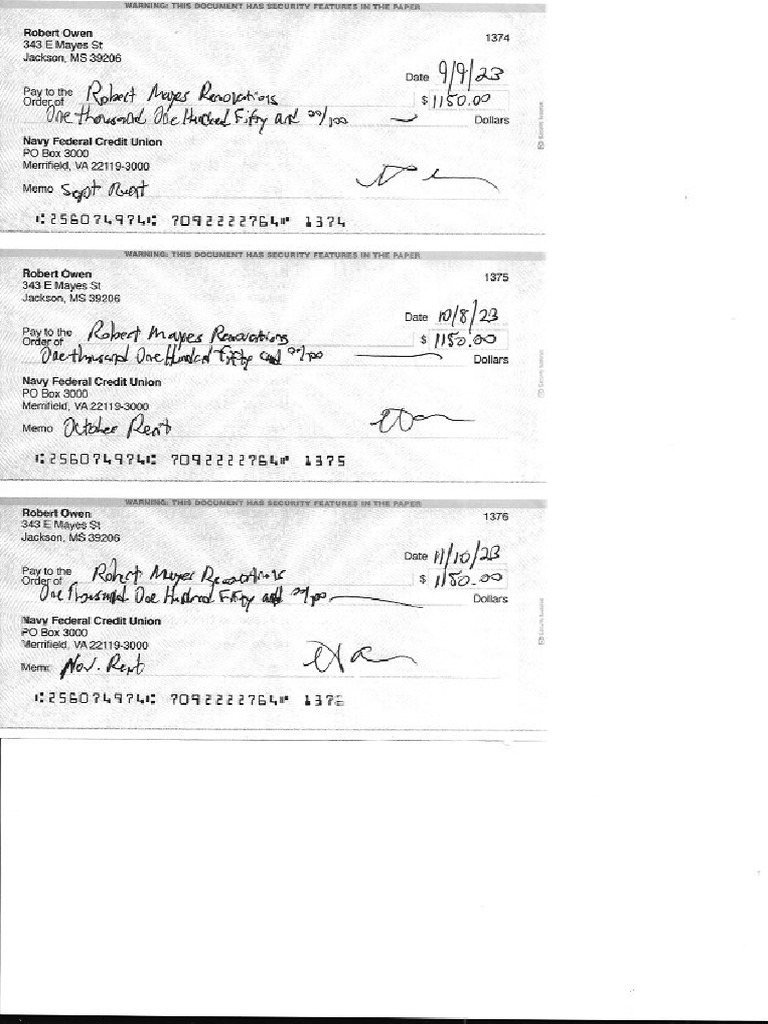Rent Payments | PDF