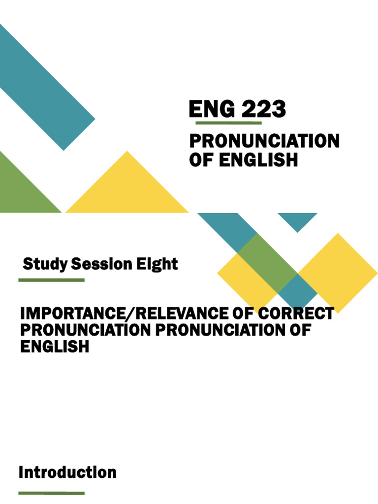 ENG 223 Study Session 8 | PDF | Second Language | English Language