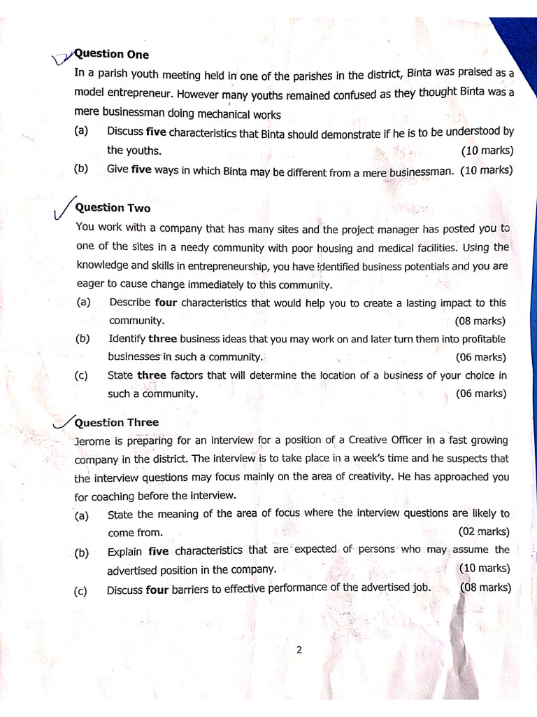 Question Paper 2024 | PDF