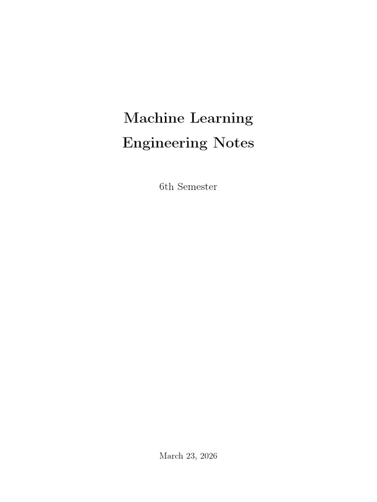 ML NOTES (Remastered) | PDF | Receiver Operating Characteristic ...