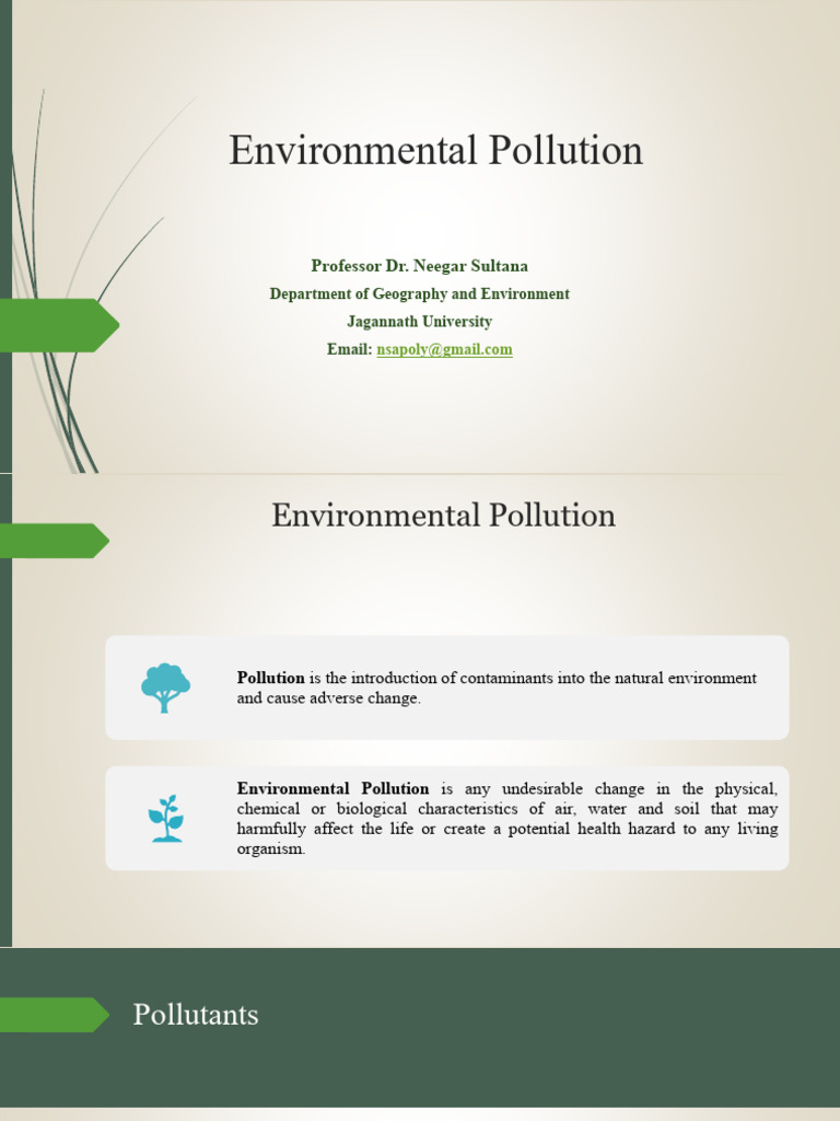 Class 6 - Environmental Pollution | PDF | Pollution | Waste