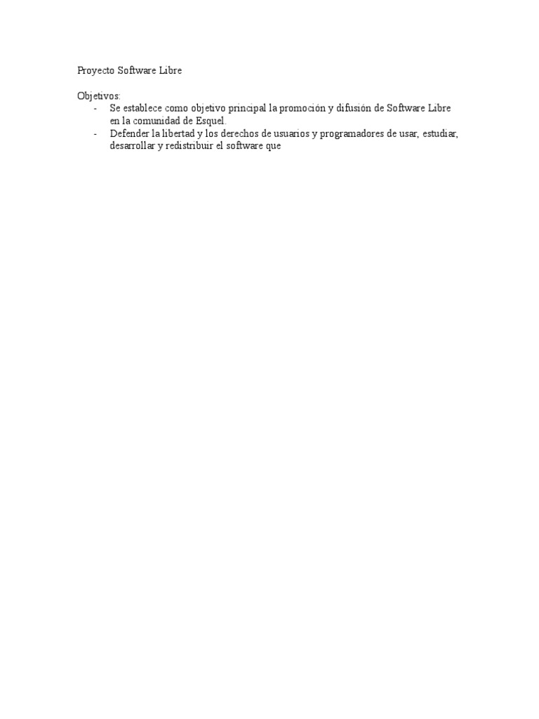 Proyecto Software Libre | PDF