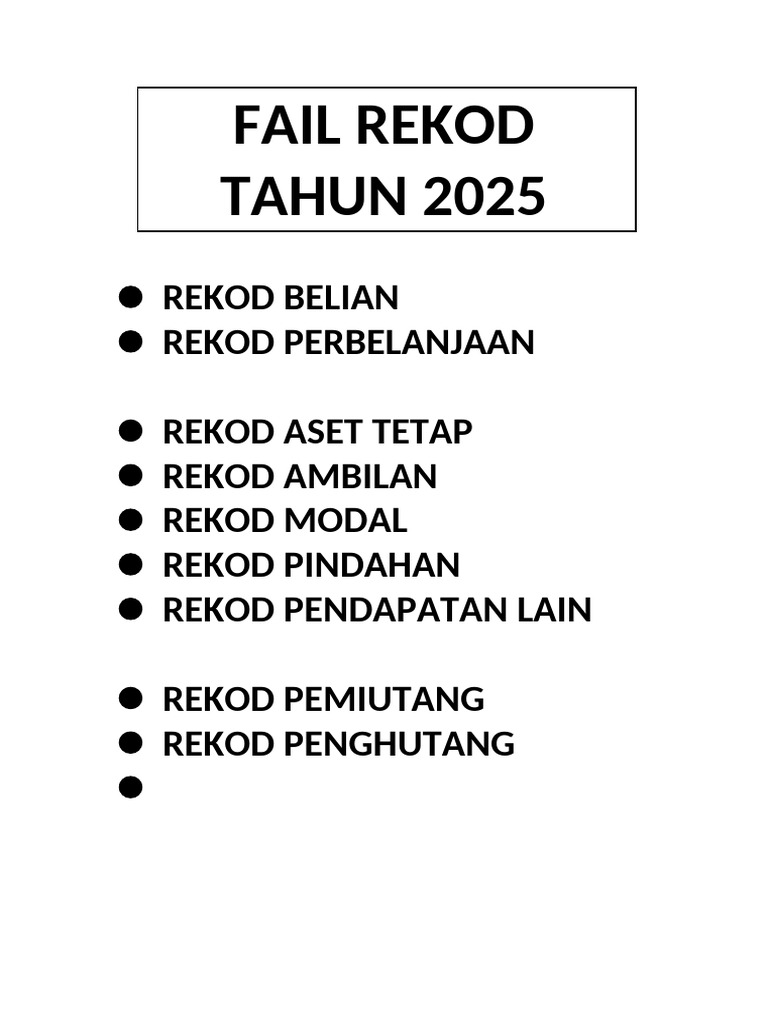Divider Fail Rekod | PDF