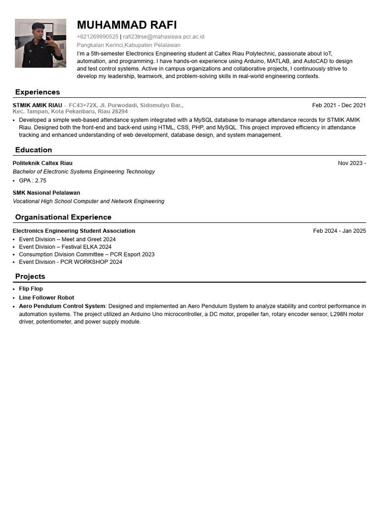 Muhammad Rafi Resume | PDF