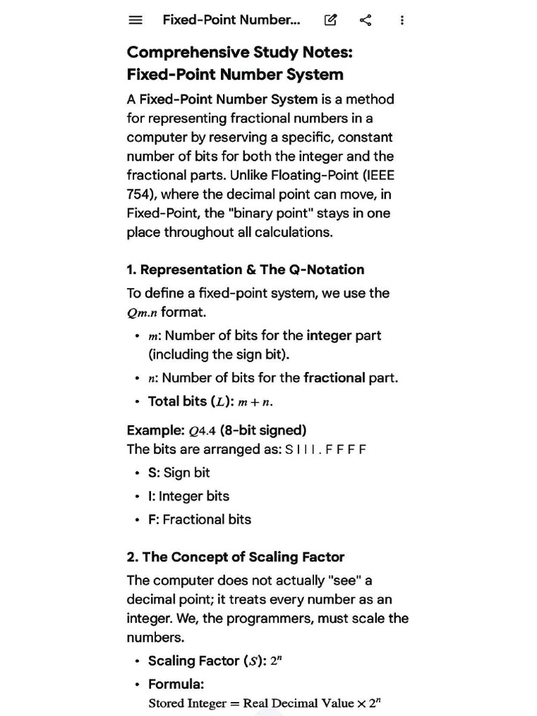 Fixed Point Representation | PDF