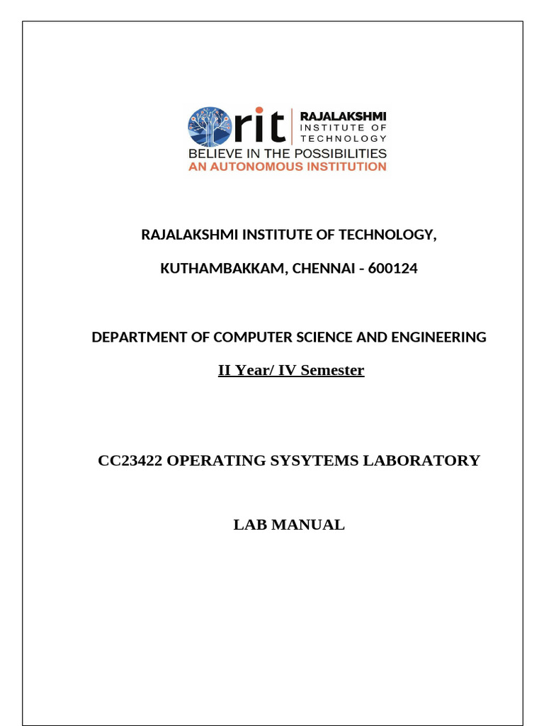 OS Labmanual | PDF | Software Development | Computing