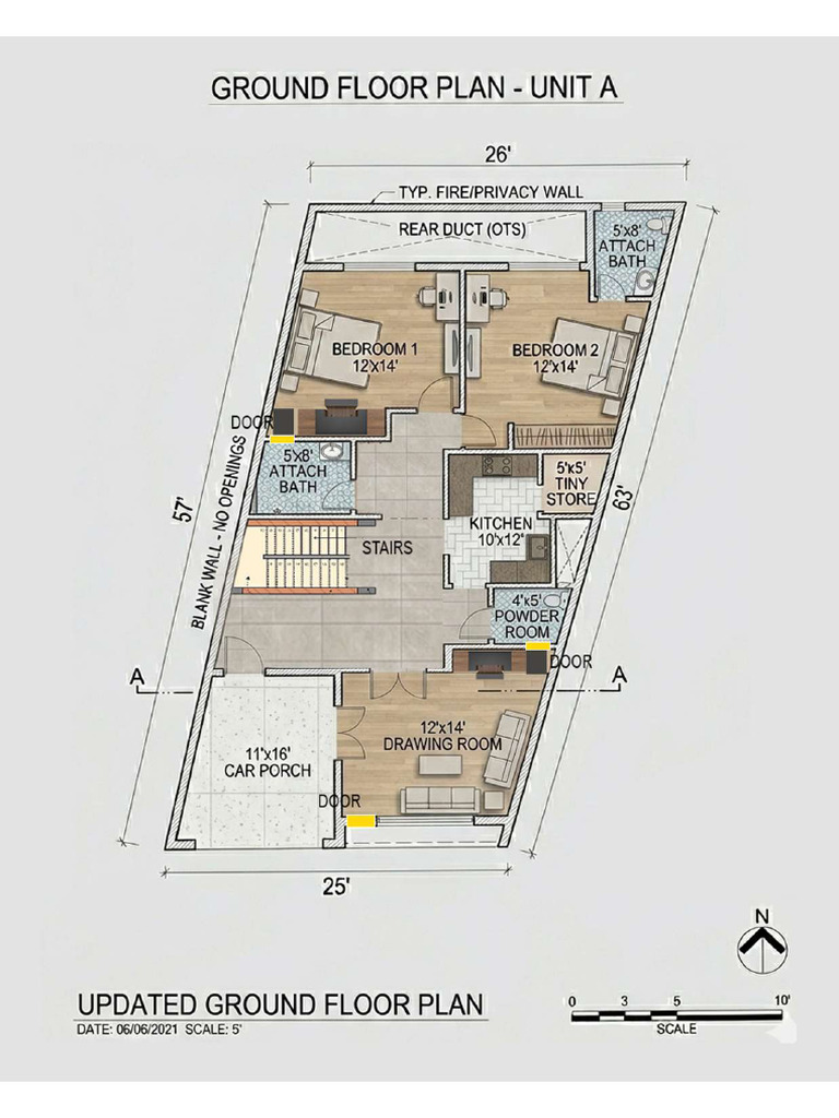 Ground Floor Plan 2d Model | PDF