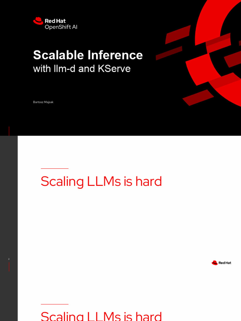 3 - Scalable Inference With LLM-D and KServe | PDF