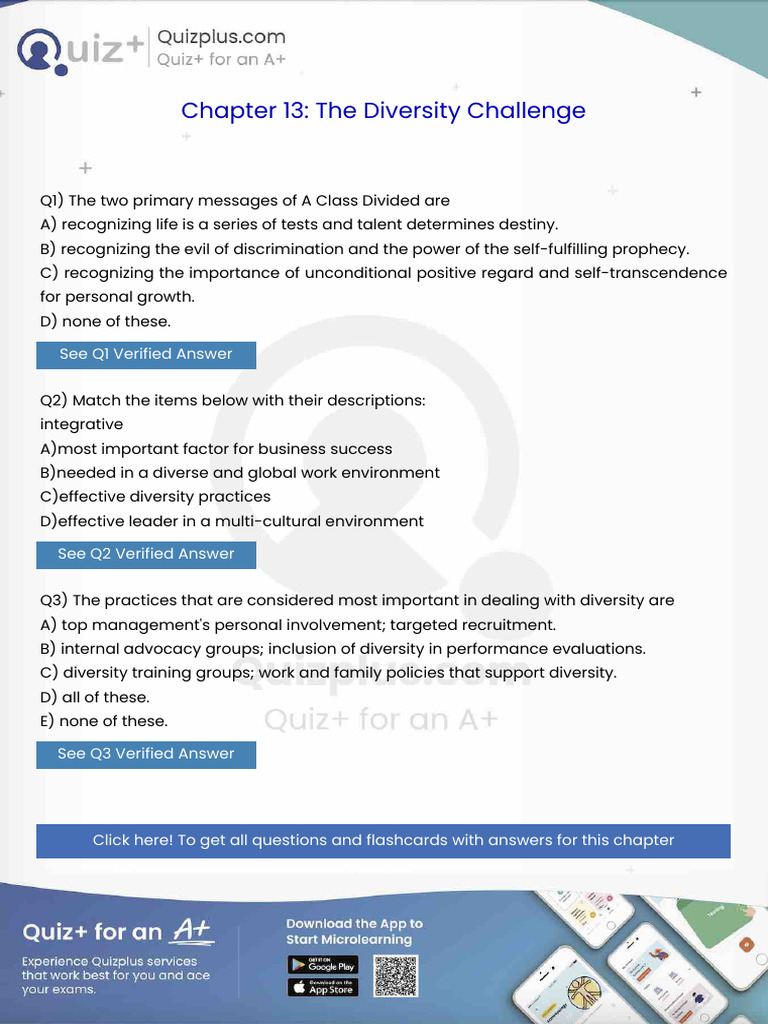 The Two Primary Messages of A Class Divided Are | PDF | Reinforcement ...