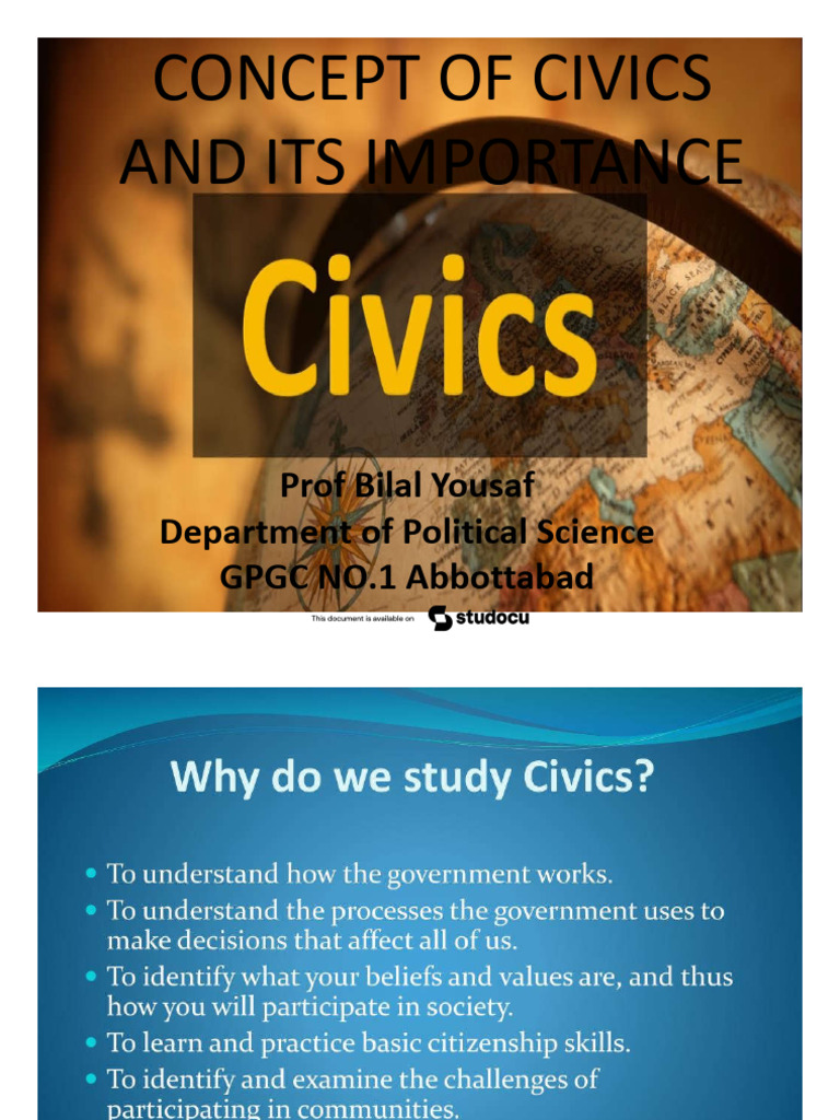 Concept of Civics and Its Importance | PDF | Citizenship | Civics