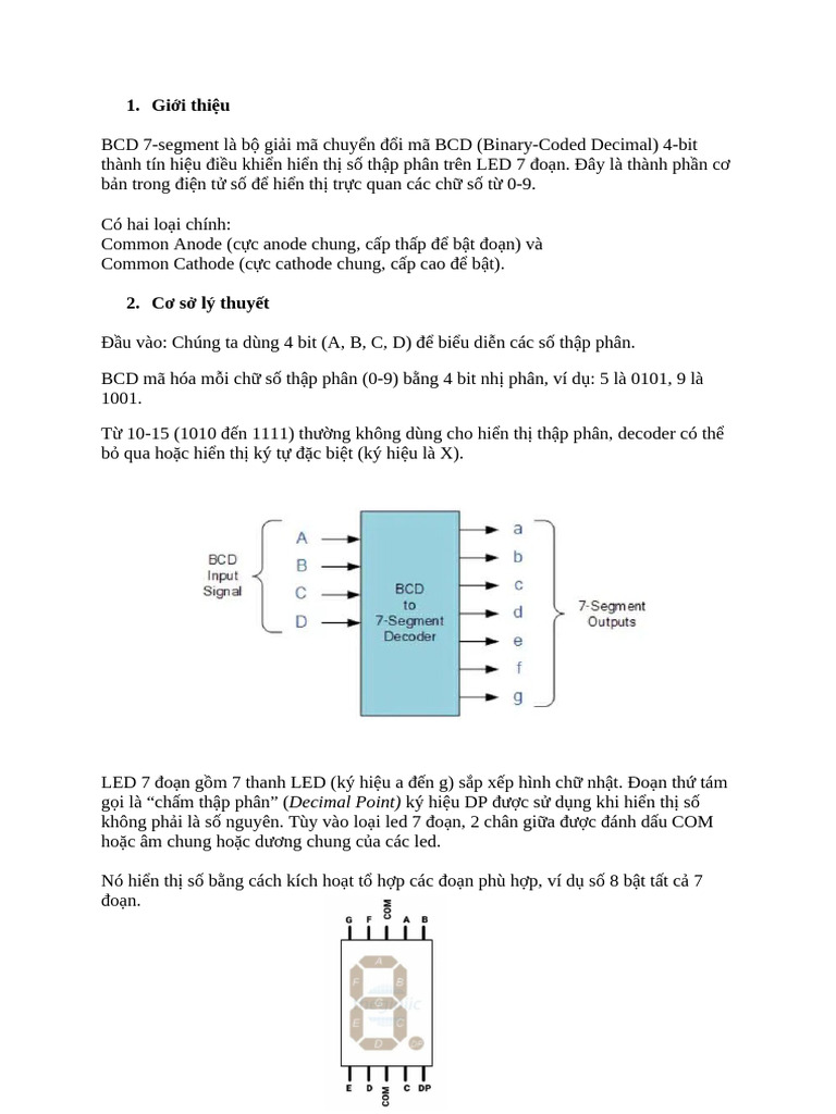 BCD To 7-Segment Led Decoder | PDF