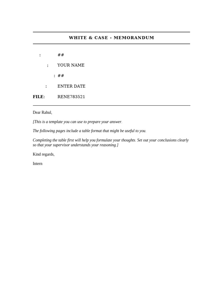 Task 2 Memo Template v2 | PDF | Logic
