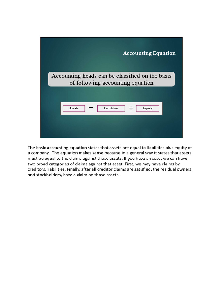 15 Accounting Equation Slides | PDF | Equity (Finance) | Debits And Credits
