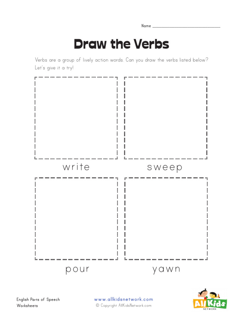 Draw The Verbs Worksheet1 | PDF