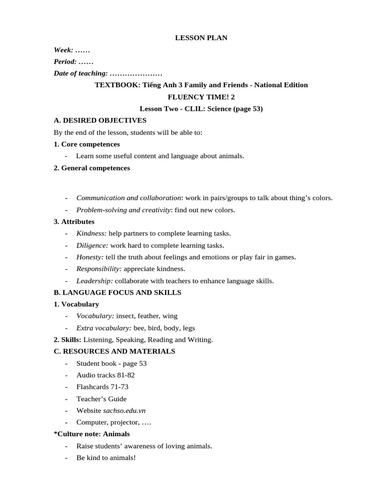 Lesson 2 | PDF | Vocabulary | Insects