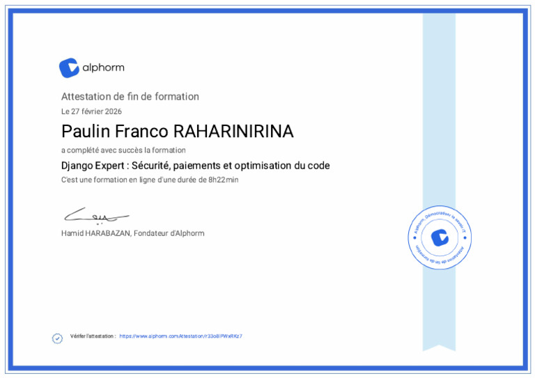 Django Expert Securite Paiements Et Optimisation Du Code | PDF