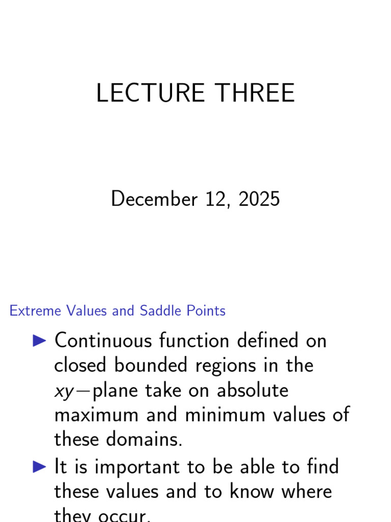 Lecture 3 | PDF