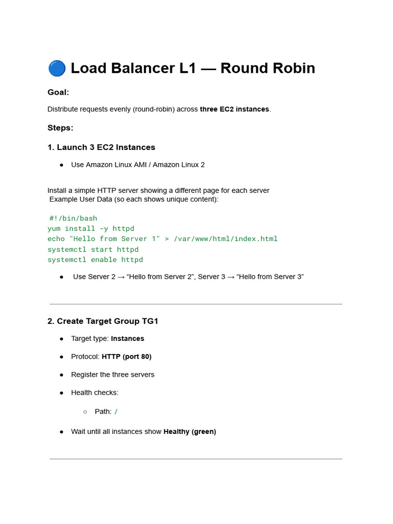 Load Balancer L1 | PDF | Networking | Internet & Web