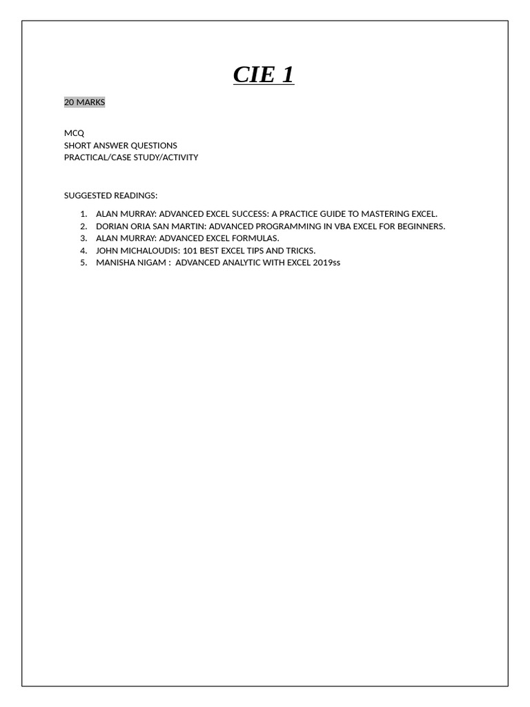 Cie 1 Bae | PDF