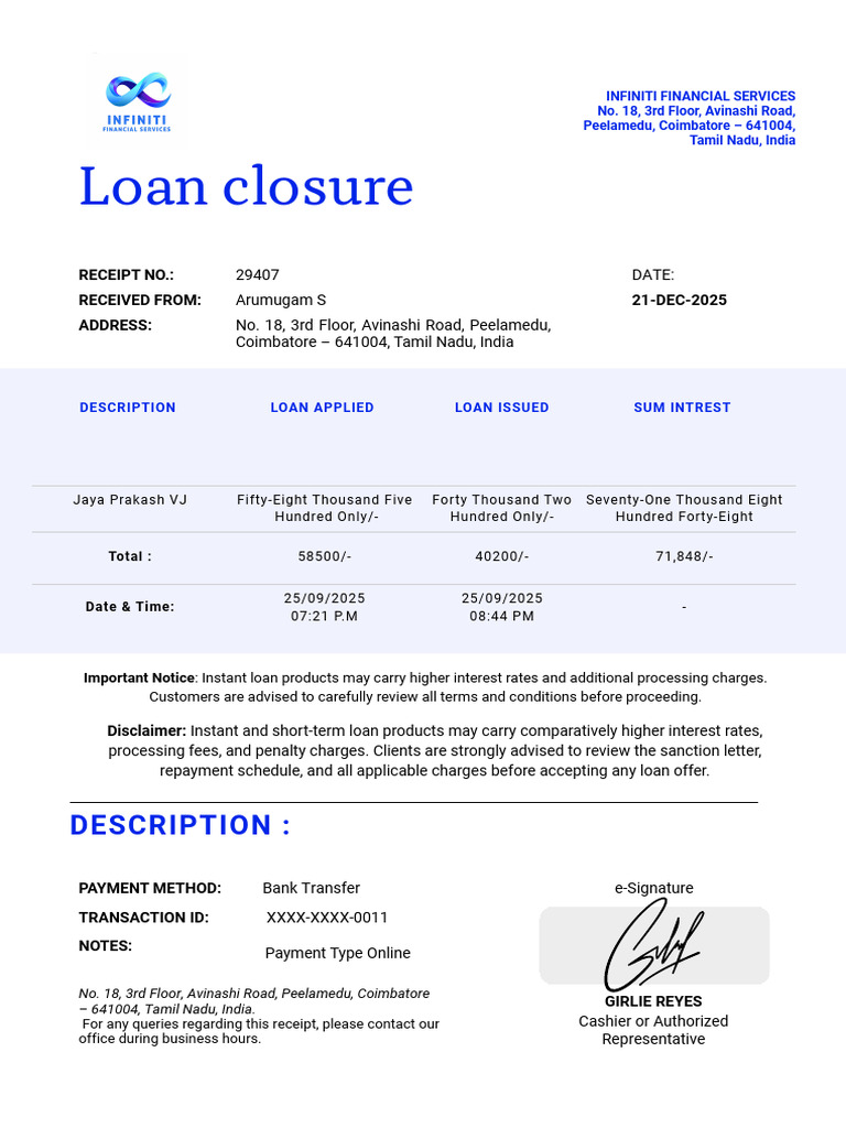 Invoice | PDF | Loans | Interest