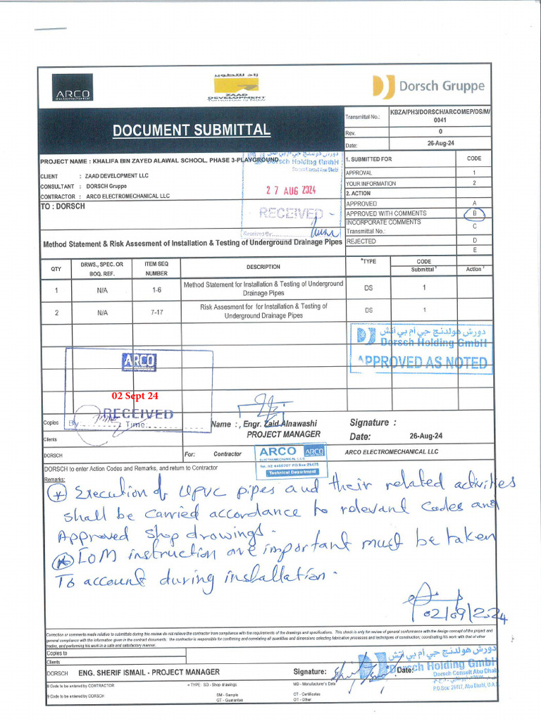 DS-M-0041-R0-MSRA For Installation Testing of Underground Pipes - B ...