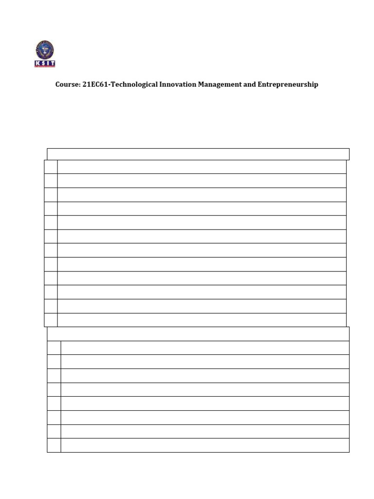 21EC51-TIME-Question Bank | PDF | Entrepreneurship | Business