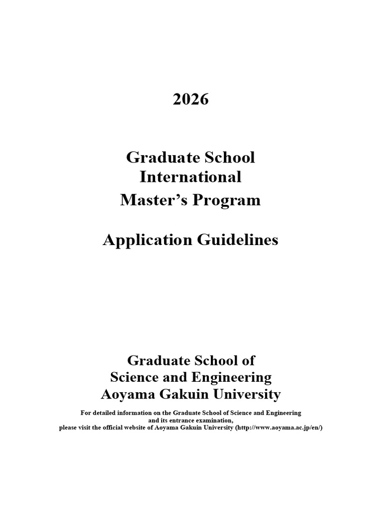 2026 Master of Science and Engineering Fall Admission Application ...