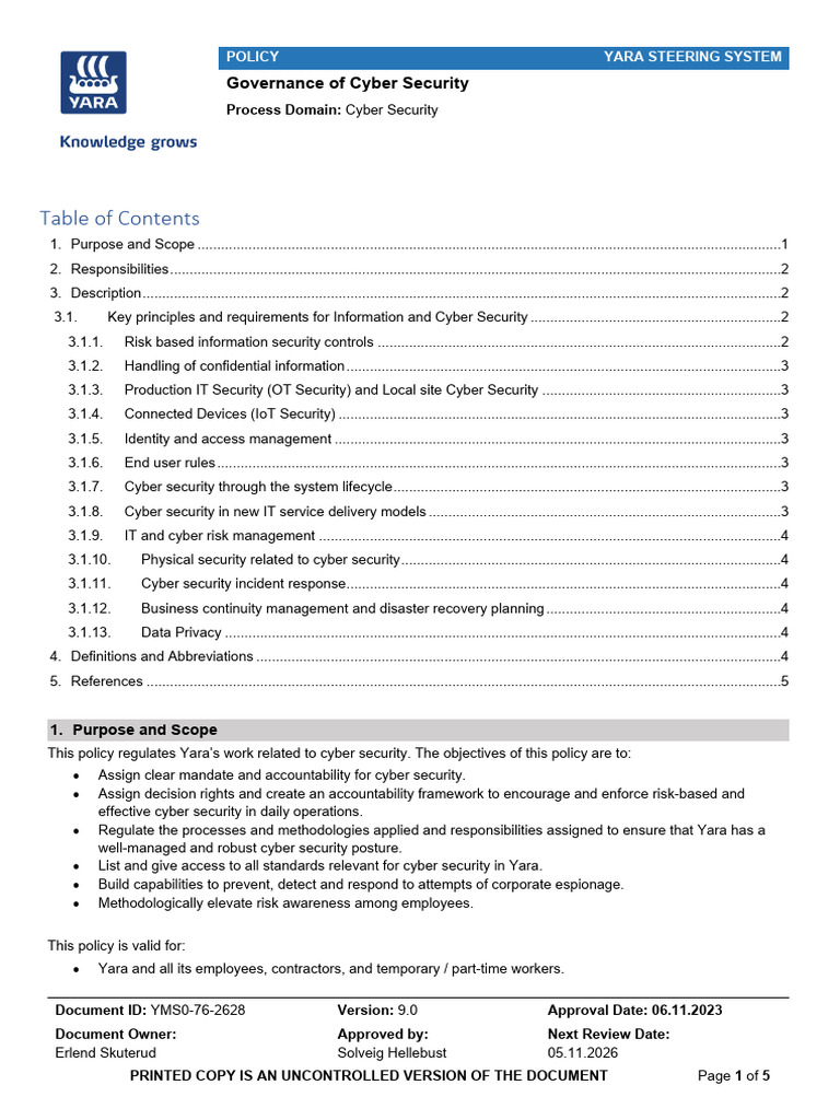 Governance of Cyber Security | PDF | Computer Security | Security