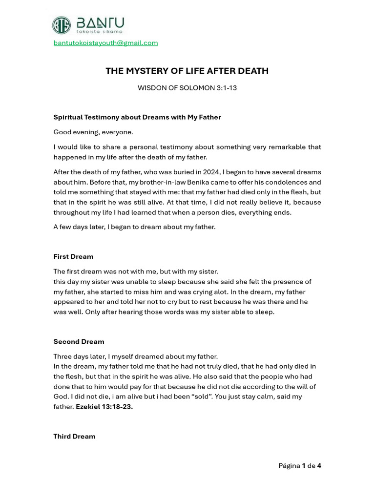 The Mystery of Life After Death | PDF