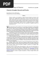 Character Strengths- Research and Practice