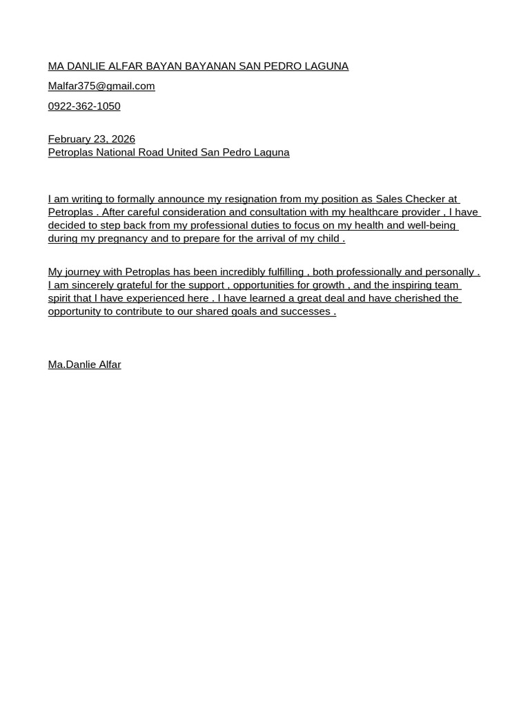 Resignation | PDF